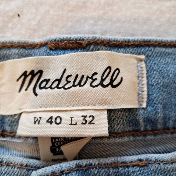 Madewell Jeans Mens 40x32 Athletic Slim Everyday Flex Light Wash Denim - Picture 7 of 16